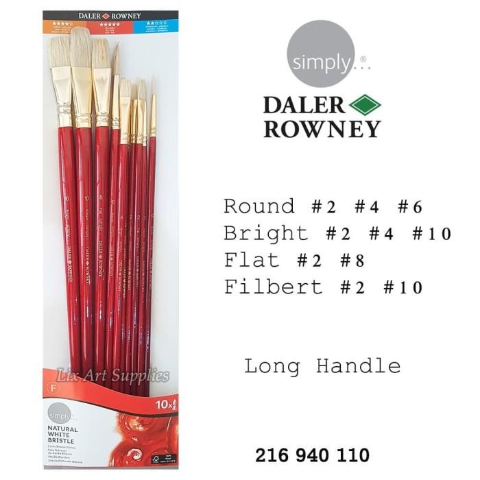 

UPDATE! DALER ROWNEY SIMPLY OIL PAINTING BRUSH SET 10 NATURAL HAIR 216940110 ALAT LUKIS TERUPDATE AL8