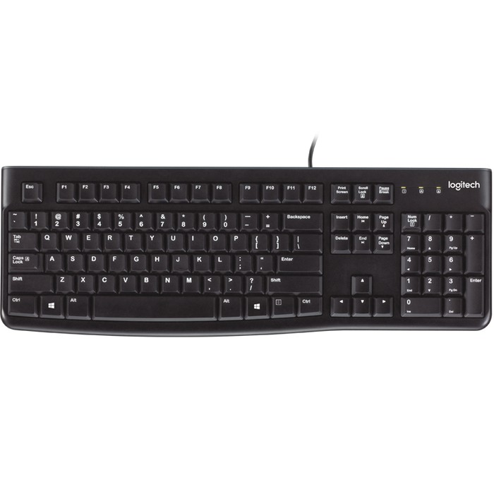 Logitech K120 Keyboard - Hitam