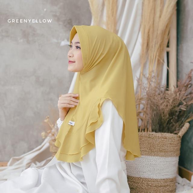 KHIMAR AMEERA ORIGINAL BYDEVINA-Greenyellow