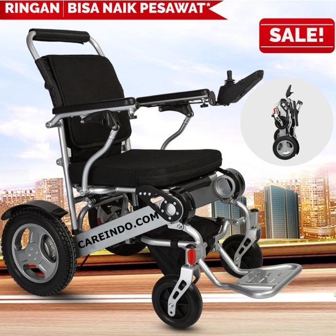 Kursi Roda Elektrik Travelling Ringan Mudah Lipat