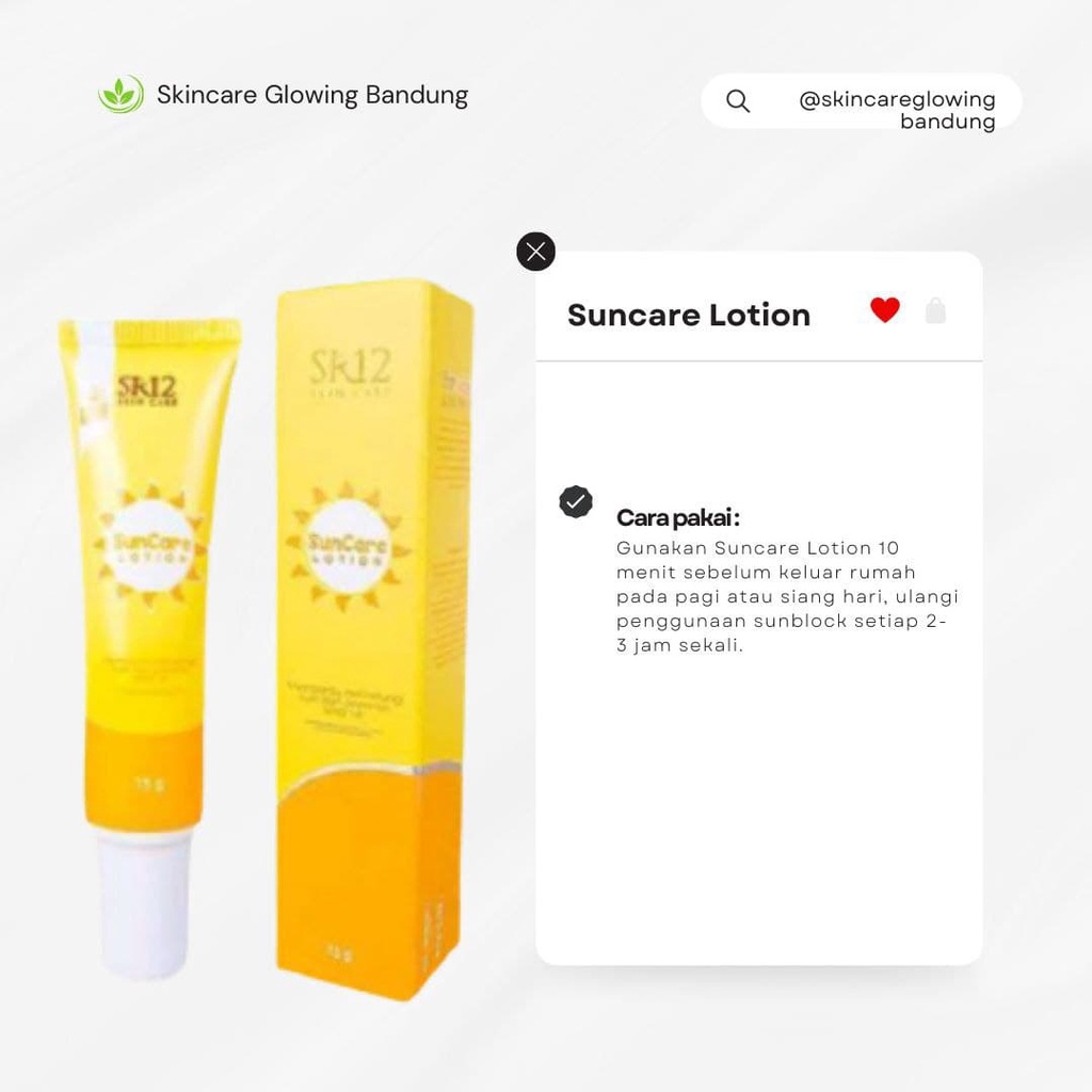 Suncare Lotion SR12 Sunscreen Sfp 25 Sun Face Protection UV Shield Protect Lotion Spf Sunblock Cream Pelindung Wajah Krim Tabir Surya Pelindung Wajah dari Sinar Matahari Anti Aging