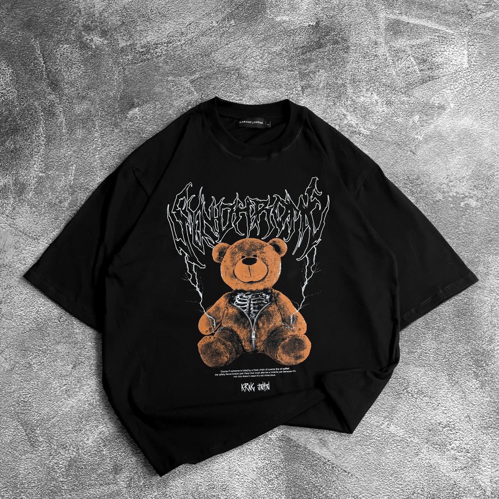 [Oversize] BAJU KAOS OVERSIZE / OVERSIZE T-SHIRT &quot;bear zipper&quot;