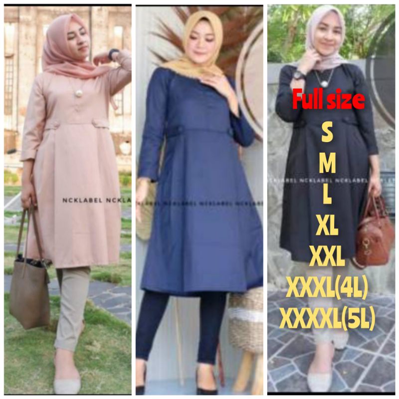 tunik polos terbaru | atasan polos remaja putri size small ~ Jumbo