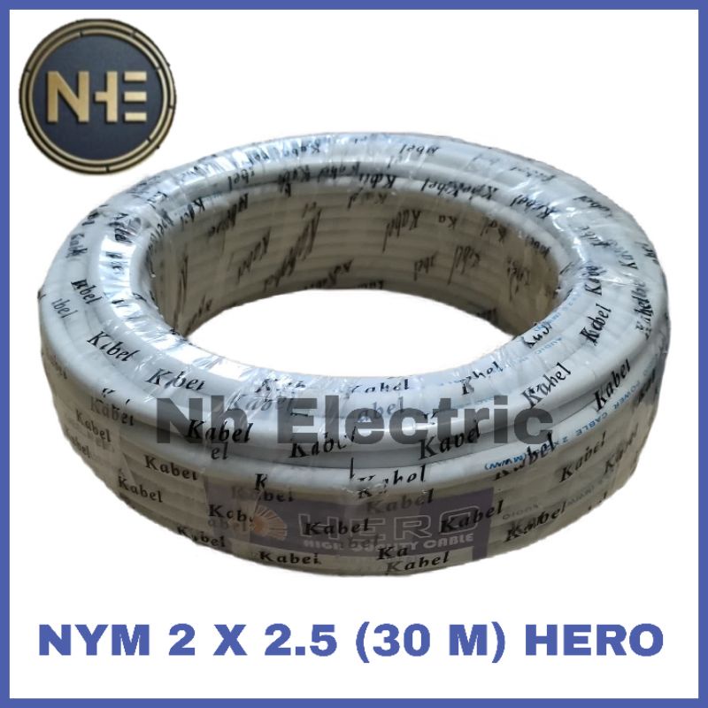 Kabel Listrik Nym 2x2,5mm 30M Hero - Kabel Kawat 2x2.5mm 30 Meter Hero