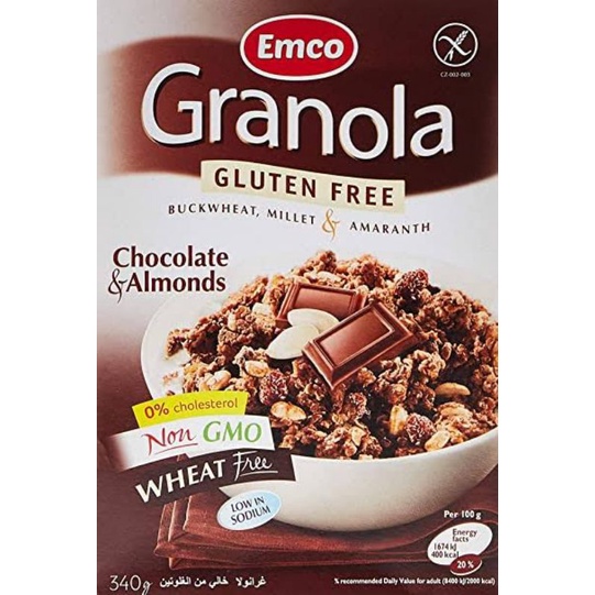 

EMCO GRANOLA GF CHOCO&ALMOND 340GR
