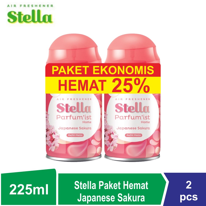 Paket Hemat STELLA Matic Refill / Isi ulang Pengharum Ruangan 2x225ml