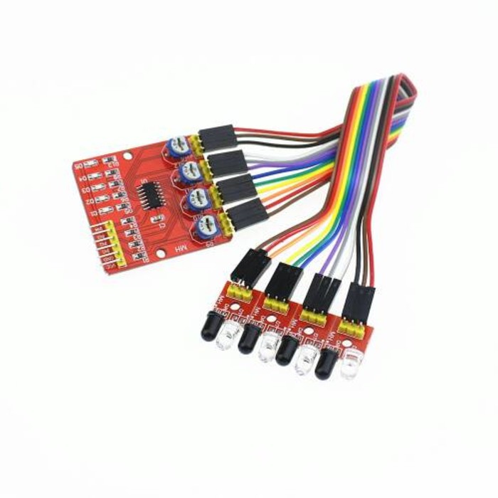 4 Channel IR Sensor Detector Tracking Line Follower Robot