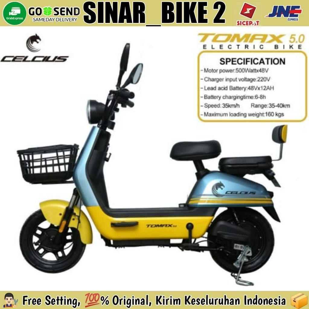 Sepeda Listrik CELCIUS TOMAX 5.0 NEW 500 &amp; FASTRON 500 Watt Electric E Bike