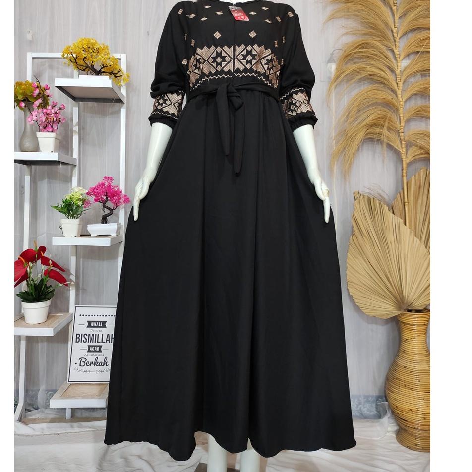DZIFA DRESS GAMIS BORDIR PREMIUM REALPICT ITYCREPE KUALITAS TERBAIK ◦ GAB.20Au22ᴹ