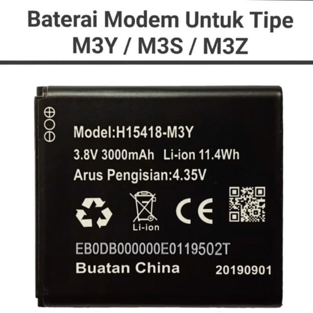 BATERAI BATRE BATTERY MODEM ORIGINAL ANDROMAX M3Y M3Z M3S