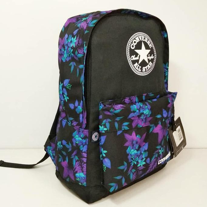 Discount!! Converse Classic Backpack Floral Blue / Converse Backpack Paling Murah