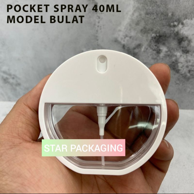 Botol 40ml Pocket Spray Plastik Hand Sanitizer Botol Parfum 40ml Bulat