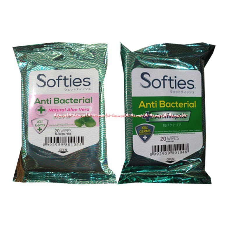 Softies Healthy Clean 20Wipes Tissue Basah Wet Tisue Wajah Free Alkohol