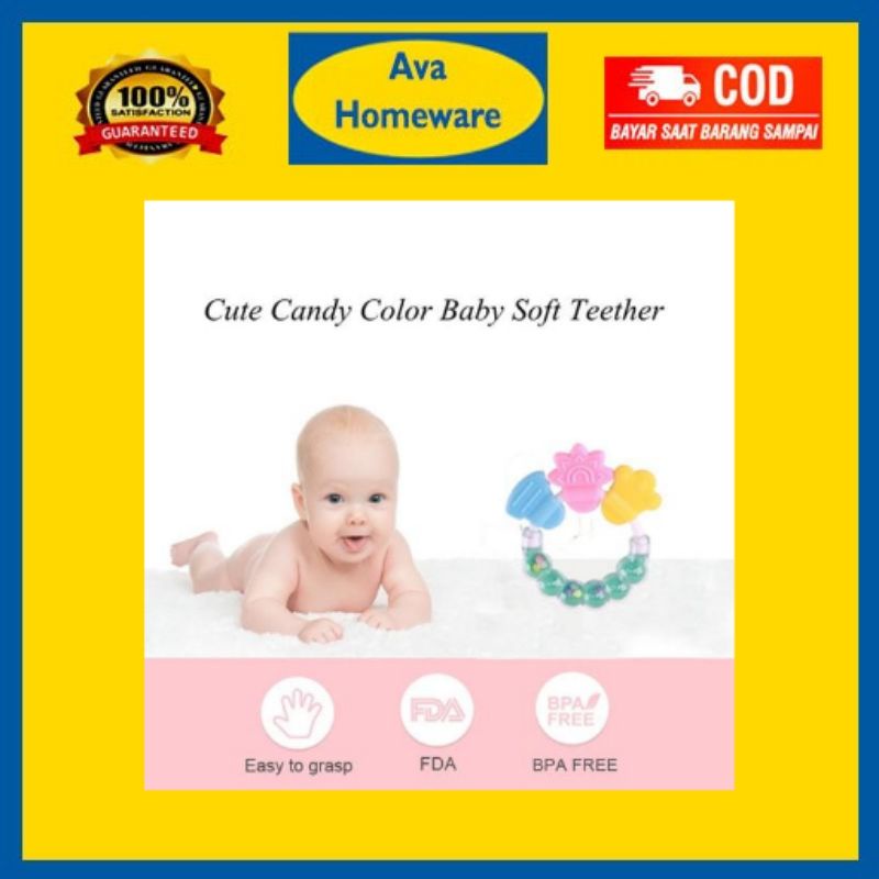 Rattle Bayi – AC 311 - mainan motorik teether tether krincingan gigitan gigit genggam perangsang gig