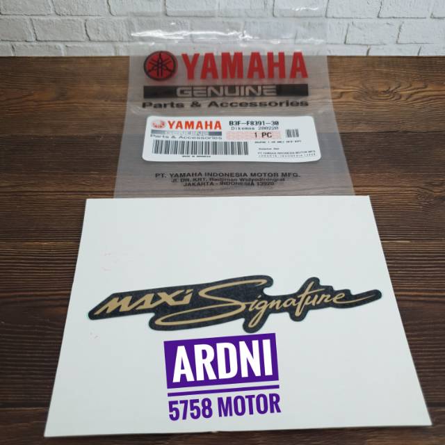 

Sticker Stiker Mark Label Logo Tulisan Maxi Signature 110mm Ori Yamaha