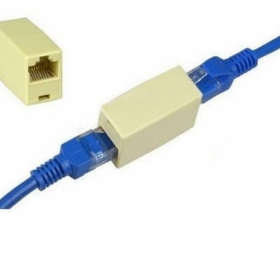 Barrel / Barel Konektor RJ45 / Penyambung Dua Konektor RJ 45 UTP LAN