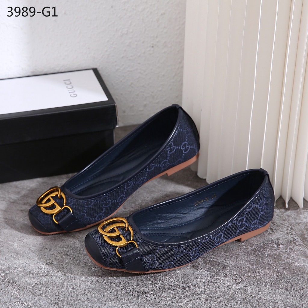 GC GG Marmont Canvas Flat Shoes 3989-G1