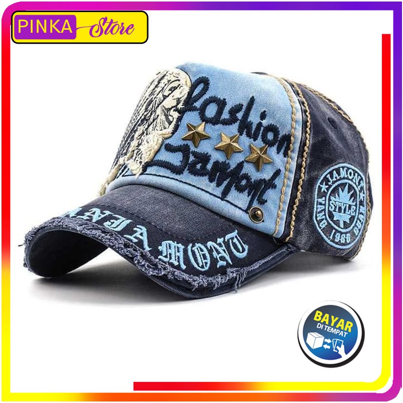 Topi Import Edisi Terbatas Distro Vintage Motif Sobek Unik Baseball Snapback