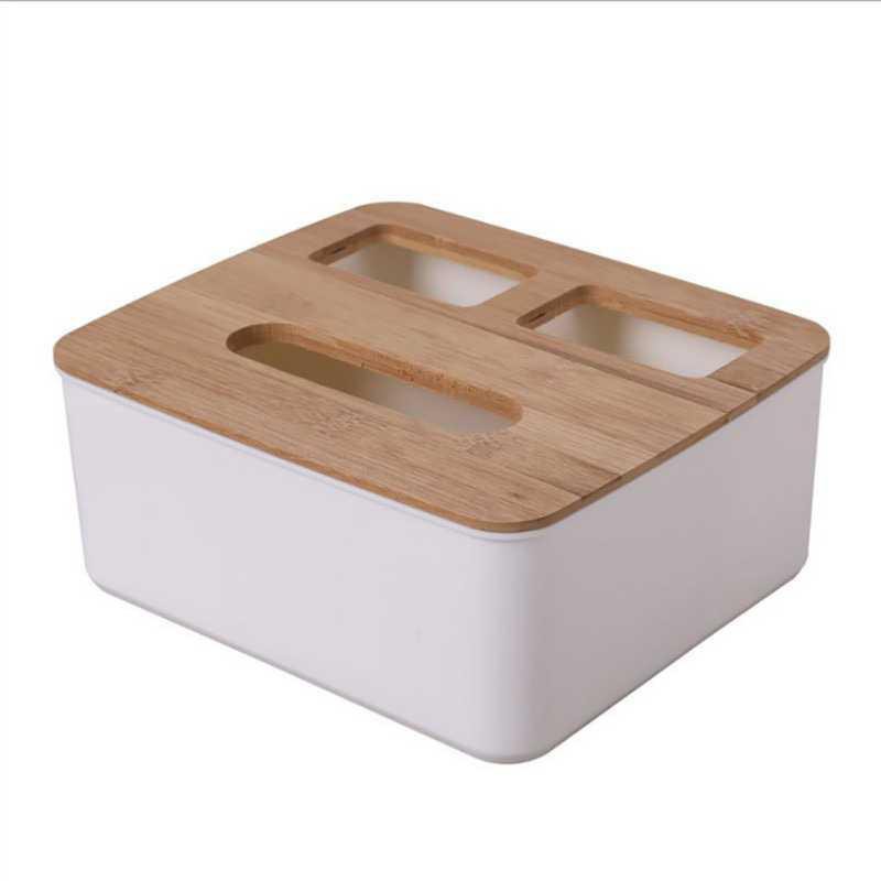 Taffware Kotak Tisu Kayu Tissue Box 3 Grid - ZJ006