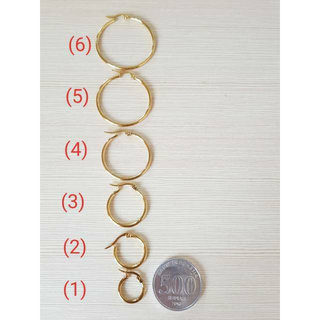Anting bulat titanium