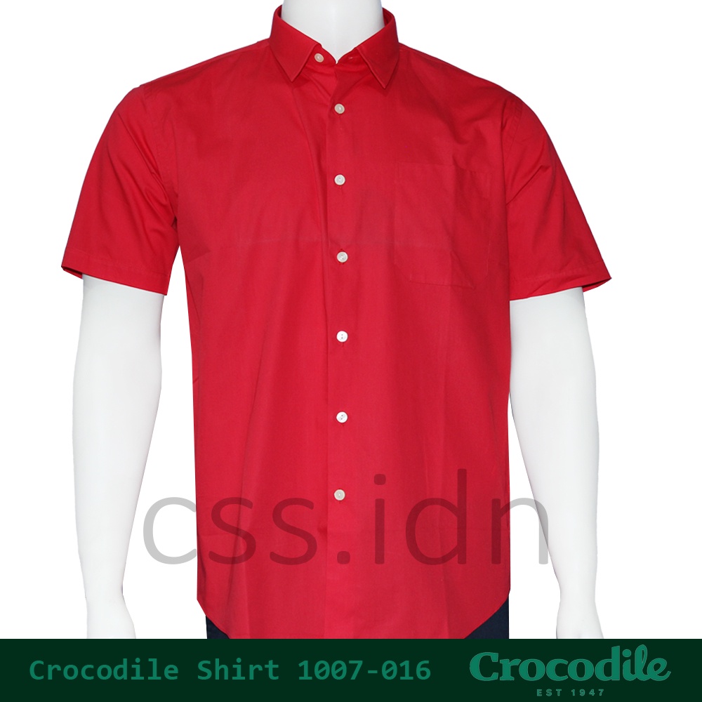 Kemeja Polos Pria Lengan Pendek Crocodile 1007-016