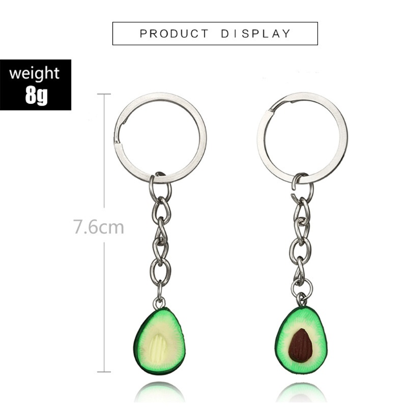 SIY  Cute Handmade Green Avocado BFF Friendship  Key Chains Simulation Fruit Jewelry