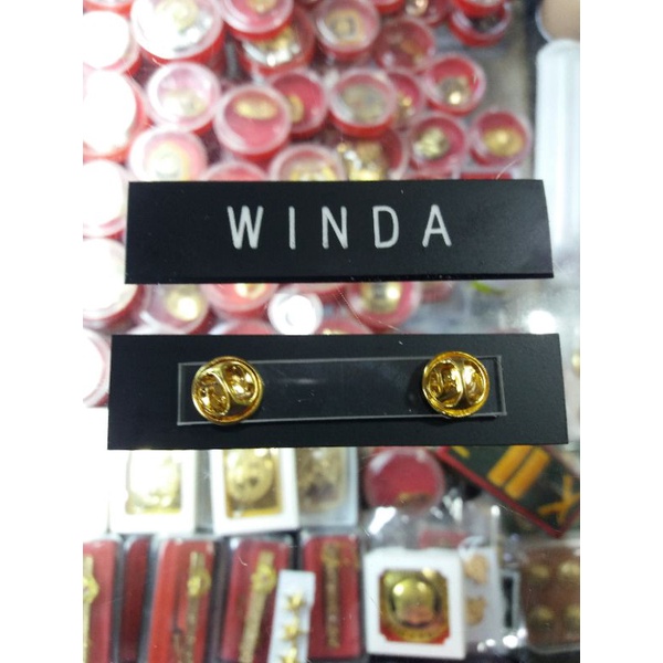 

Papan Nama | Name tag | Nama dada gravo doft bahan acrilik paku