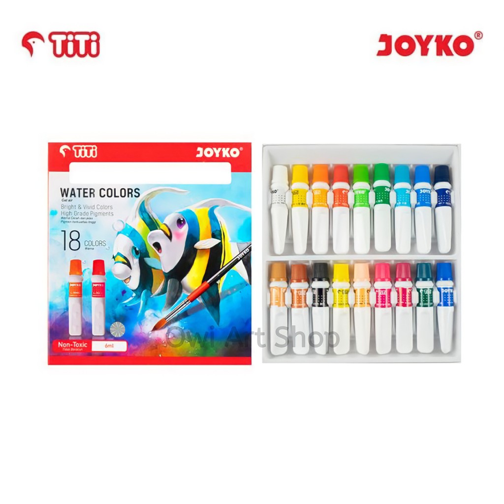 

Cat Air Titi 18 Warna - Titi Watercolor 18x6ml