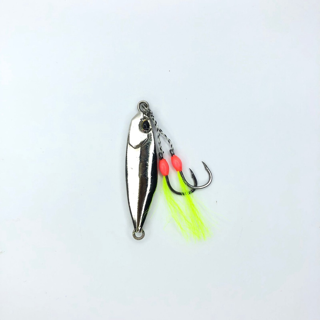 Micro Jig Chrome Series + Assist Double Hook GID ukuran #10