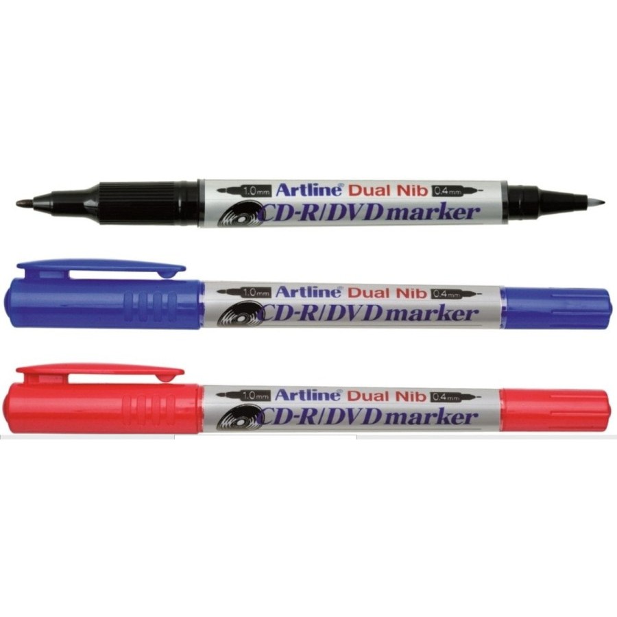 

Spidol Artline CD R Twin Marker EK 841 T 12 pcs