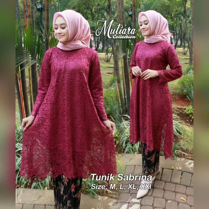 set kebaya tunik sabrina berkualitas