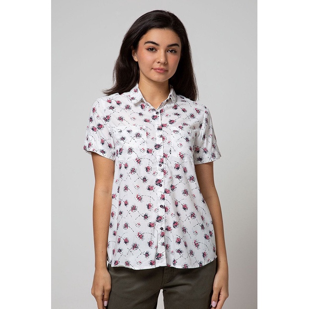 gof KPG CARDINAL KEMEJA GIRL PUTIH Polos &amp; Motif Lengan Pendek Pakaian Hem Wanita Formal Distro Original