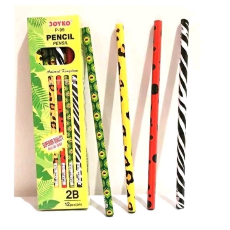 

Pensil / Pencil 2B Joyko P-99 Animal Kingdom Ecer (4pcs)