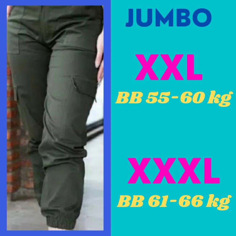 [TERLARIS] Baggy pants Jogger Wanita | Celana cargo drill premium | baggypant jumbo