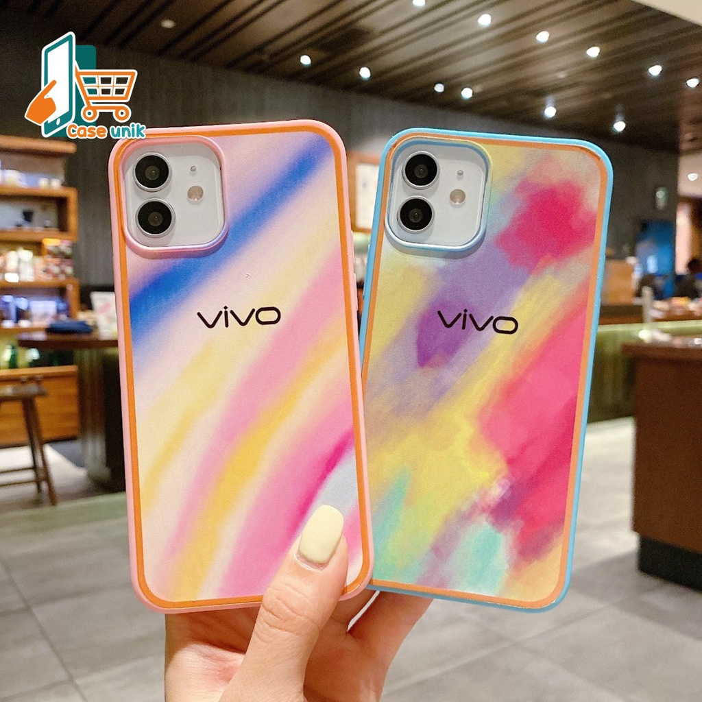 SS044 SOFTCASE RAINBOW VIVO Y12 y15 y17 Y20 y20s y12s Y30 y50 Y30i Y51 Y91 y93 y95 Y91c y1s Y67 V5 Y71 Y7I Y81 Y81C CS3238