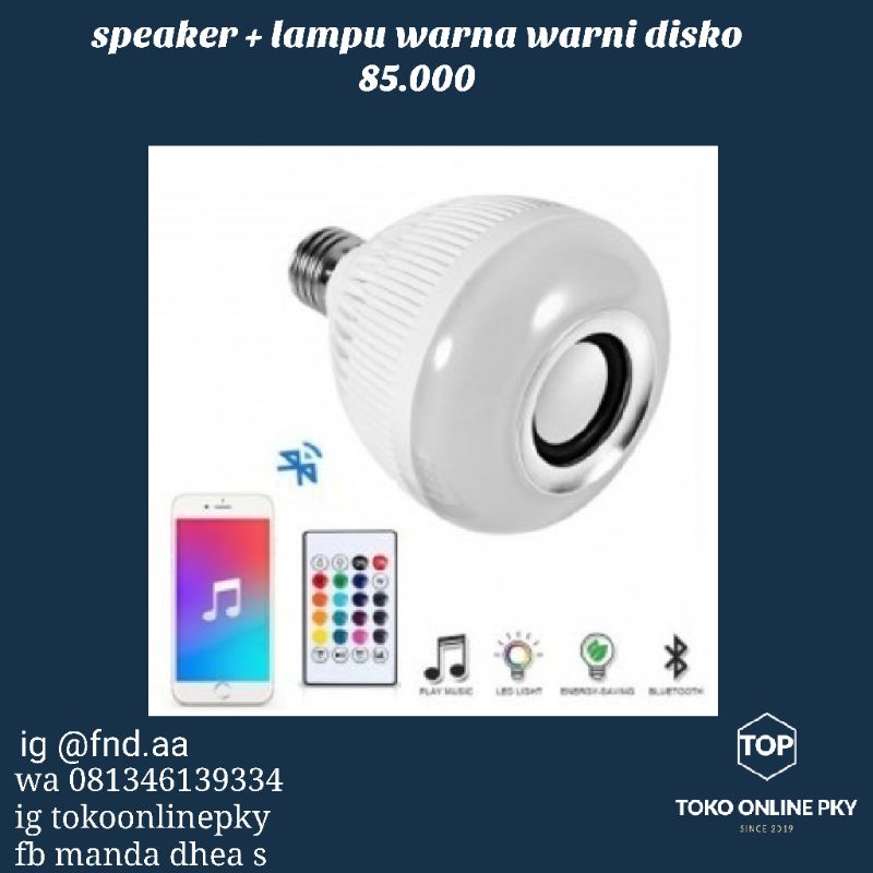 speaker lampu bluetooth warna warni