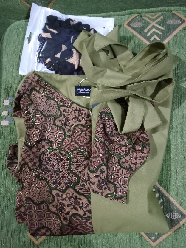 Free Cepol ( Kunciran Motif )masker &  Goodie Bag Hmi - Valen Tunik Batik By Hijab Mamah Icis