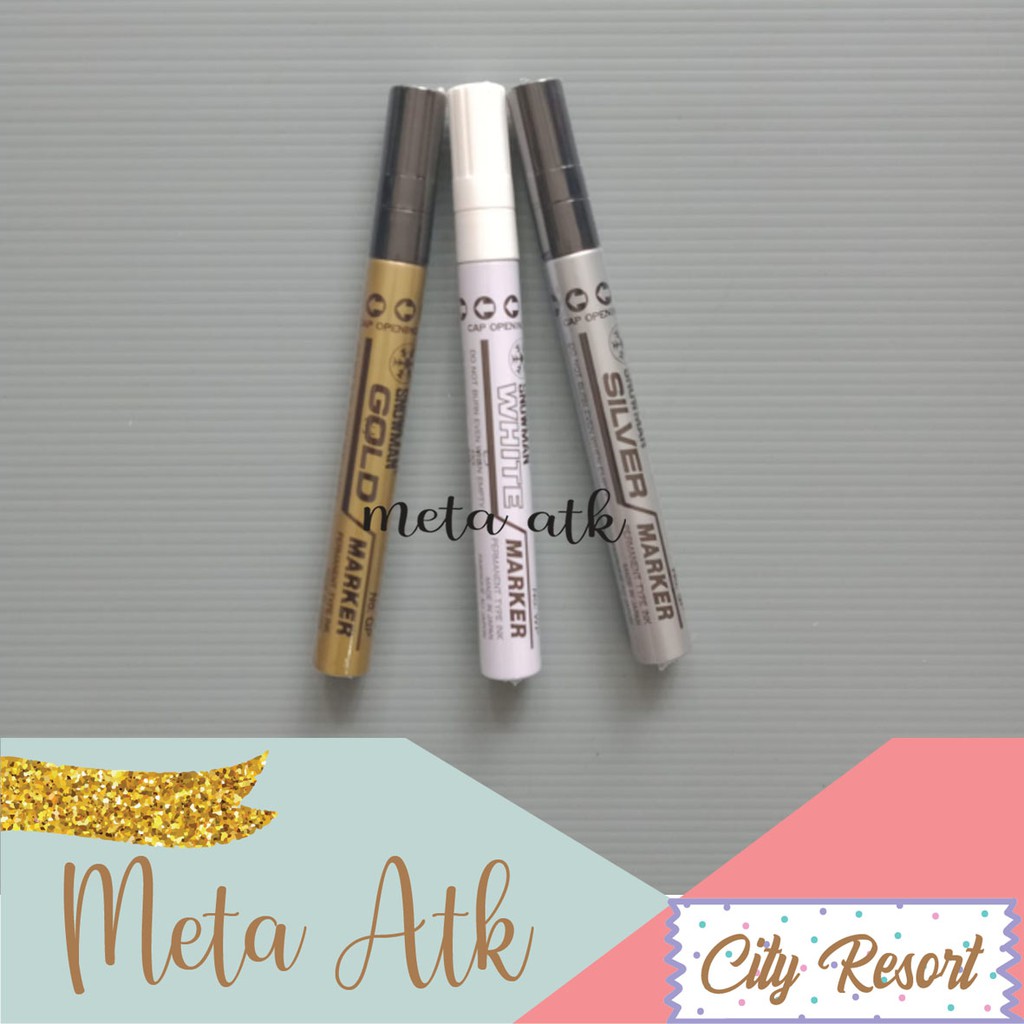 

Spidol Snowman Besar Gold / SIlver / White