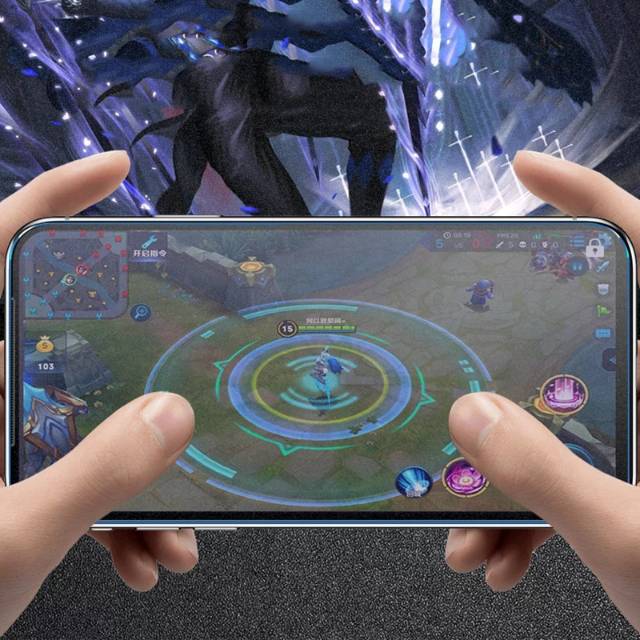 Tempered Glass Blue Matte Samsung M21 TG Anti Gores Full Layar Anti Radiasi Glare Screen Protector