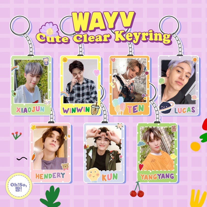 WAYV CLEAR KEYRING KEYCHAIN GANTUNGAN