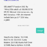 Paket Inject Kuota Data Internet Indosat Im3 Ooredoo Freedom Combo M L Xl Xxl Bulanan Shopee Indonesia