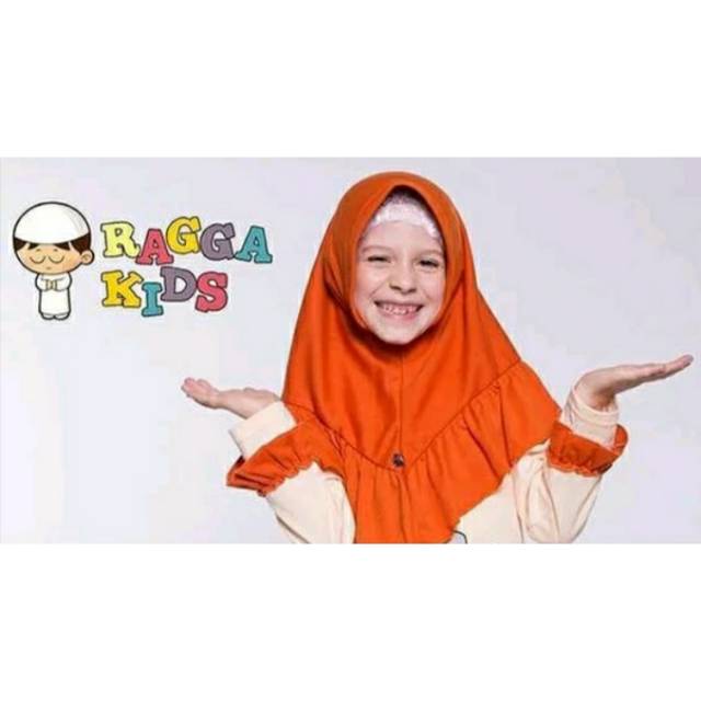 RaggaKids Jilbab anak merah bata