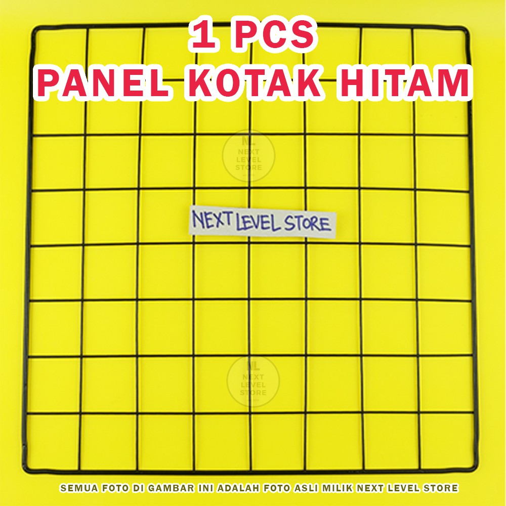 DIY Panel Pagar Kandang 35x35cm Anjing Kucing Kelinci Kura Lemari Rak Sepatu Tanaman - Pilih di VARIASI-Panel Kotak Hitam