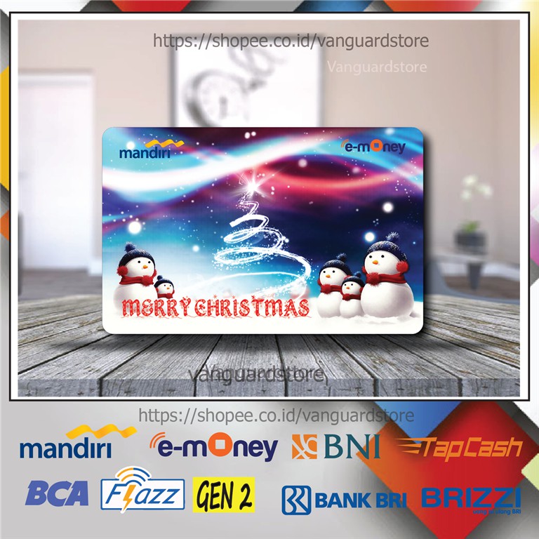 KARTU E MONEY E TOLL BONEKA SALJU CHRISTMAS KUMPULAN 35 EMONEY MANDIRI FLAZZ BCA TAPCASH BRIZZI