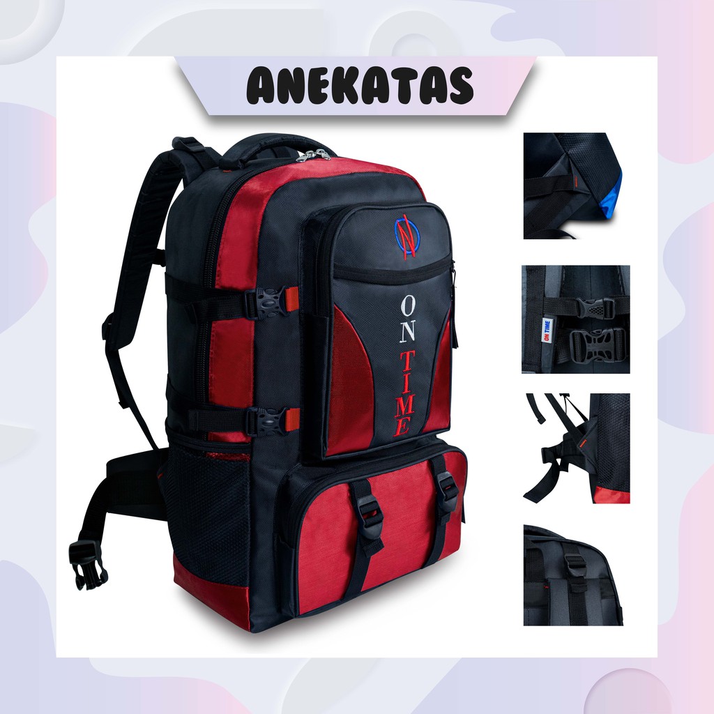 Anekatas Tas Ransel Pria Backpack Carrier Jumbo Bahan Kuat Jahitan Bartex Polyester Nylon 60 Liter