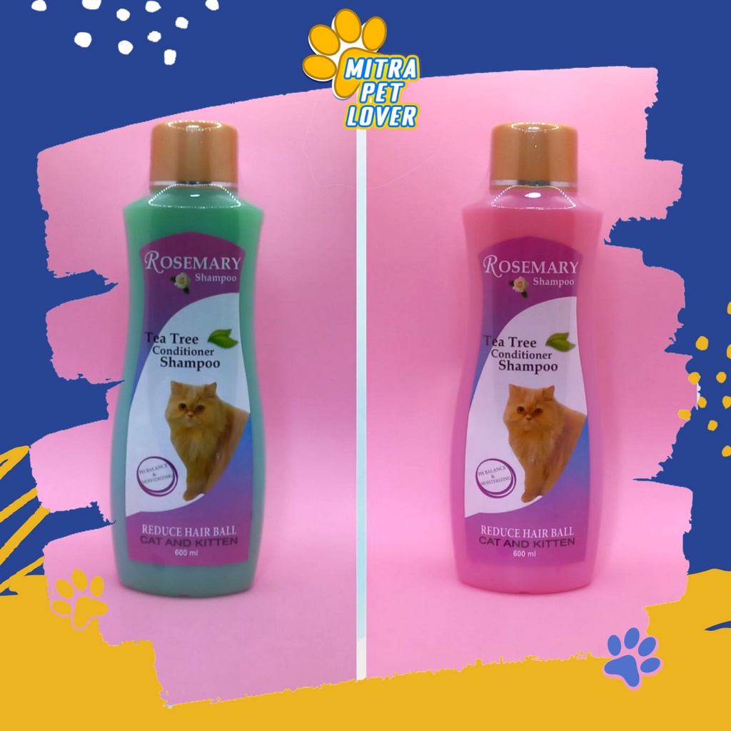 SHAMPO &amp; CONDITIONER KUCING - ROSEMARY CAT SHAMPOO 600 ML - BULU HALUS LEMBUT BERSIH WANGI HARUM SEGAR SAMPO KITTEN - MURAH GARANSI KUALITAS ASLI ORIGINAL - PET ANIMAL HEALTHCARE VETERINARY TAMASINDO OBAT &amp; VITAMIN HEWAN BINATANG PELIHARAAN MITRAPETLOVER