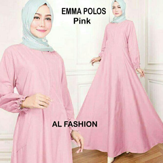 Baju Gamis Wanita Emma Polos Ukuran Jumbo