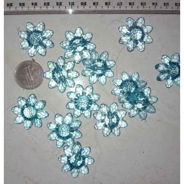 akrilik transparan bunga besar