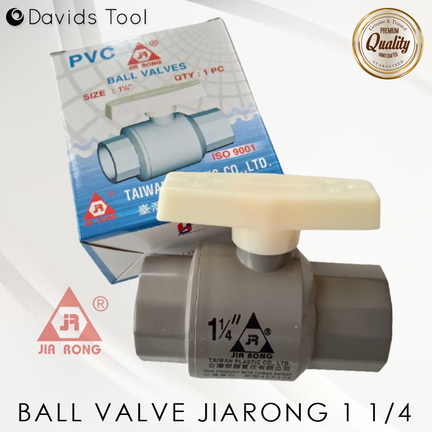 Stop Kran Ball Valve Pvc Jiarong 1 1/4 Inch