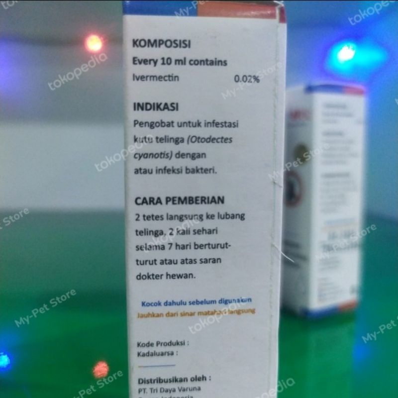 obat kutu telinga Vet-Otic kucing anjing / obat earmites kucing anjing